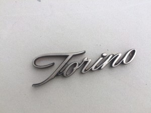 70-71 NOS Torino Script emblem fits on the left front hood